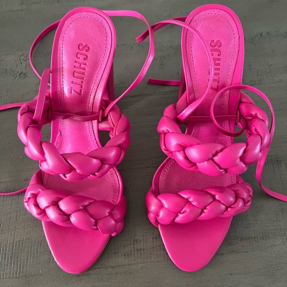 Schutz Zara Ankle Tie Block Sandal-NIB - Picture 2 of 10